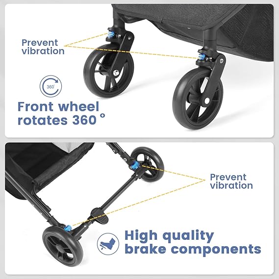Predators Pets – Foldable Dog Stroller with Storage | Travel Jogger Stroller for Cats & Small to Medium Dogs (66 lbs)